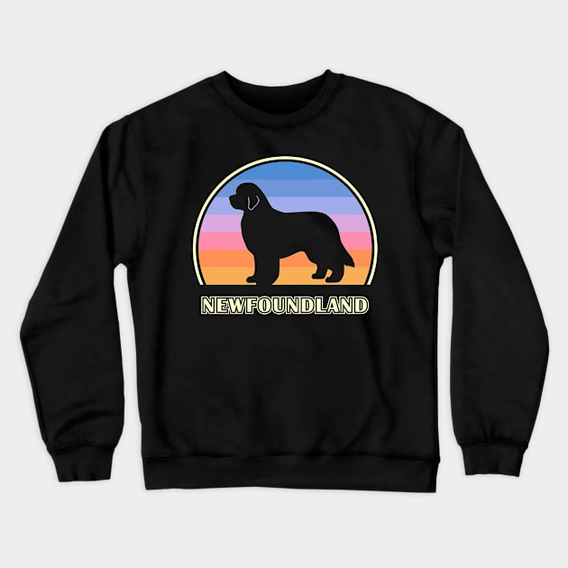 Newfoundland Vintage Sunset Dog Crewneck Sweatshirt by millersye